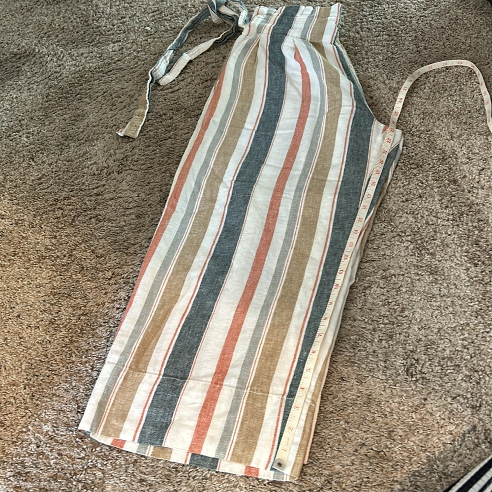 MADEWELL WIDE LEG COTTON LINEN BLEND PANTS - Picture 4 of 6